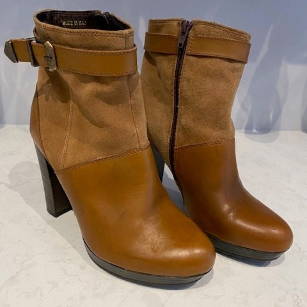 Suede & Leather Ankle Boots